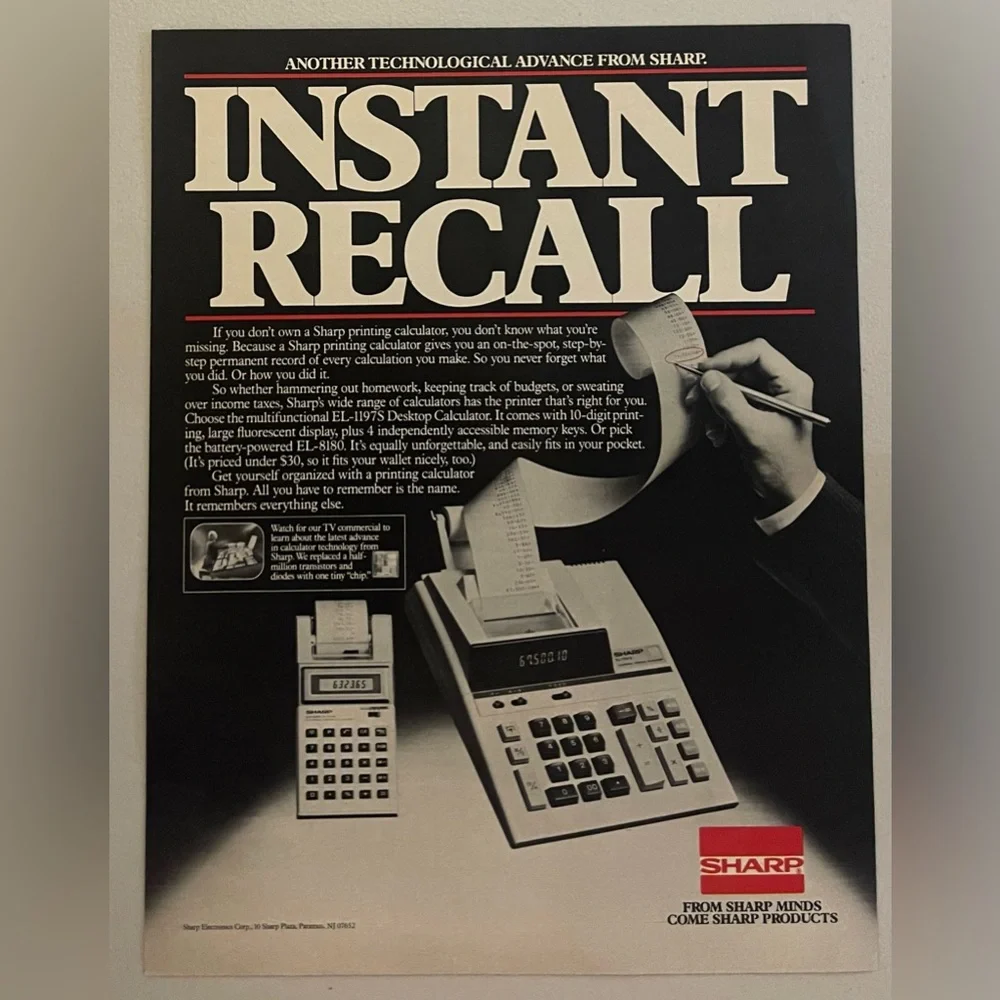 Sharp 1983 Magazine Advertisement - Picture 1 of 1